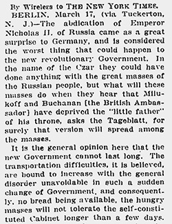 Что писала зарубежная пресса о февральской революции в России в 1917 году
