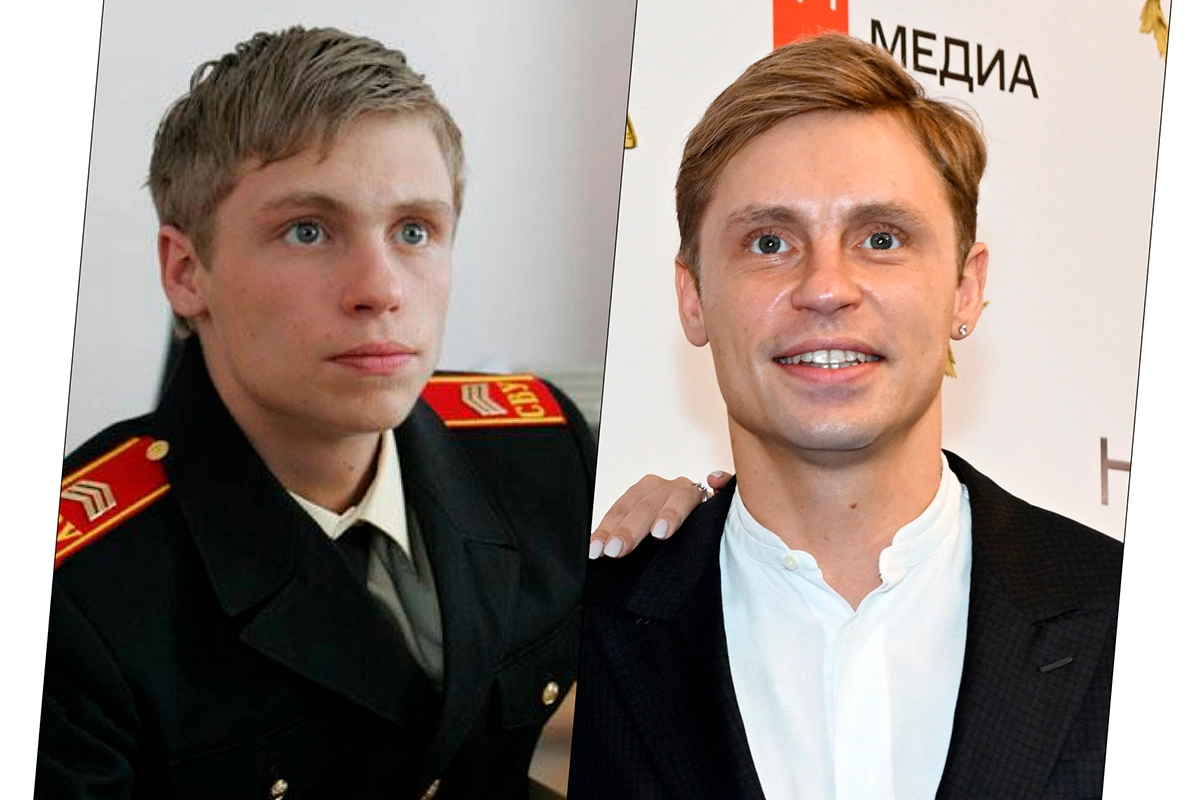 Александр Головин в сериале «Кадетство» (2006) и в 2025 году