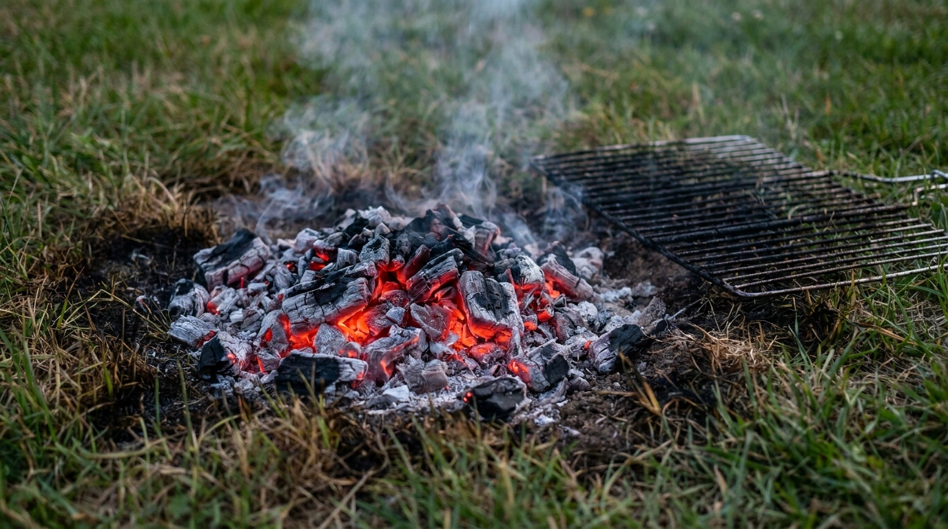 За выброс тлеющих углей от шашлыка грозит штраф. Его придется заплатить