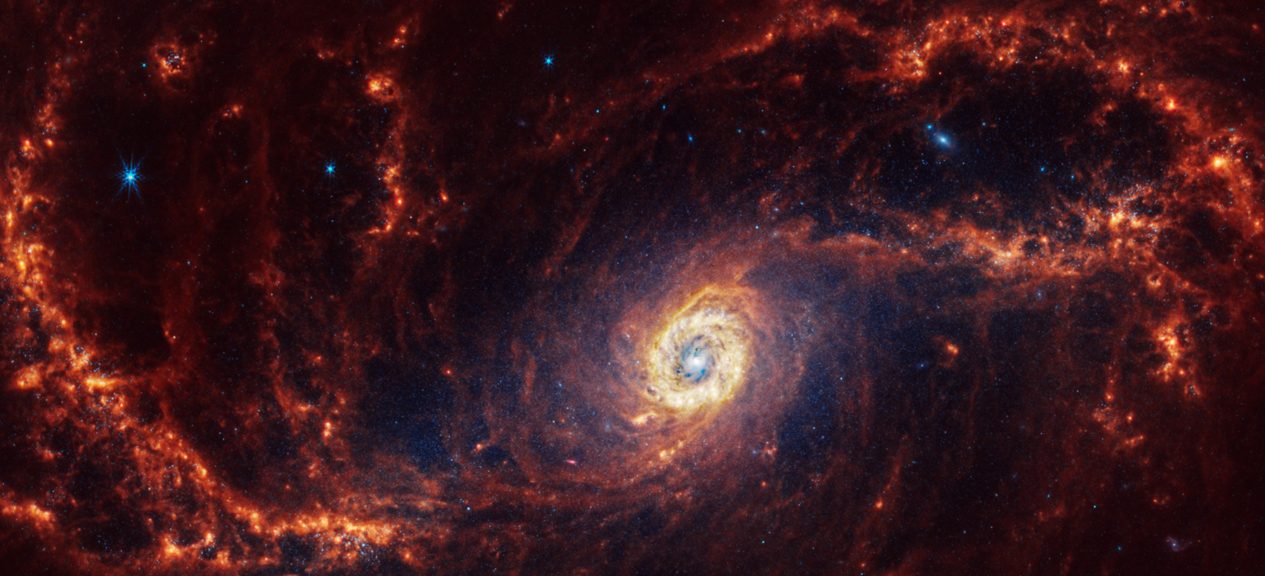 Спиральная галактика NGC 1672 в созвездии Золотая Рыба. Расстояние от Земли&nbsp;&mdash; 60 млн световых лет