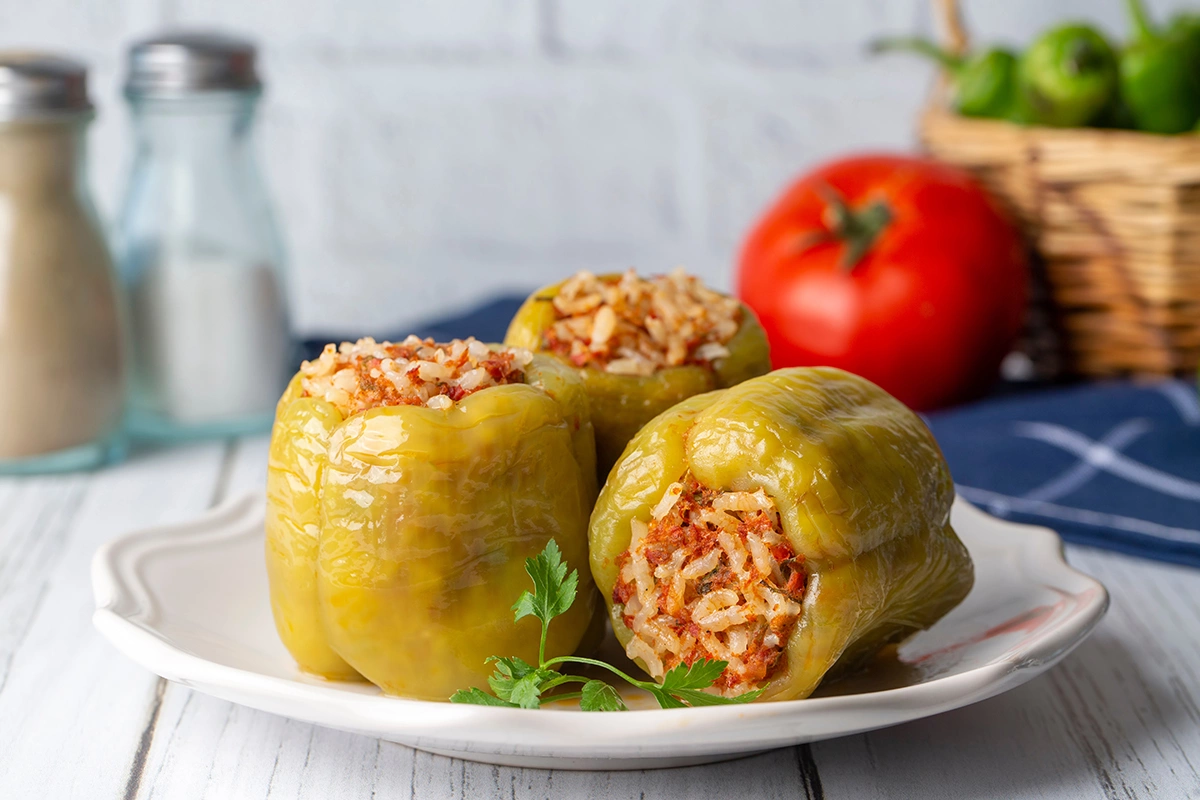 Фаршированные перцы с мясом и рисом