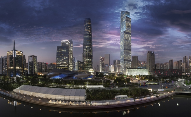 Небоскреб CTF Finance Centre в&nbsp;Гуанчжоу, самое высокое здание, построенное в&nbsp;2016 году