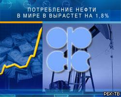 ОПЕК: Потребление нефти в мире в 2006г. вырастет на 1,8%