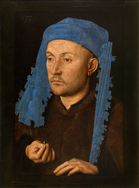 Джон ван Эйк, портрет мужчины с голубым шапероном, ок. 1428&ndash;1430