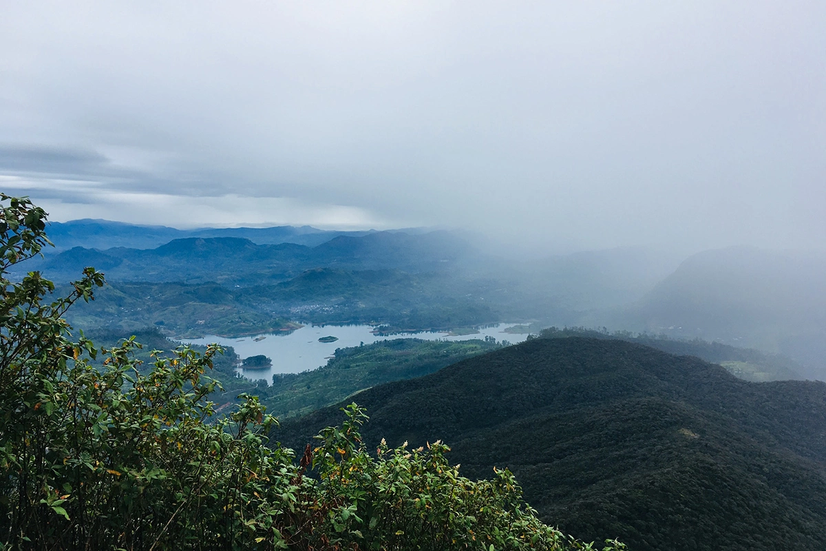 <p>Вид на остров Шри-Ланка, утопающий в зеленых лесах</p>