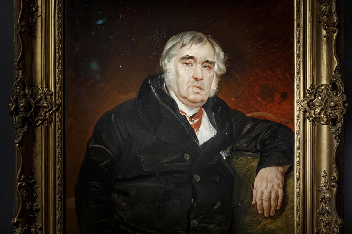 Выставка «Карл Брюллов. Рим — Москва — Петербург». Портрет И.А. Крылова, 1839 (фрагмент)