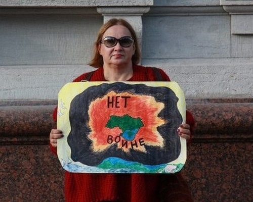 В центре Петербурга прошли антивоенные пикеты