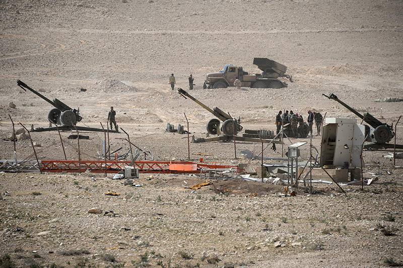 Позиция артиллерии сирийской армии