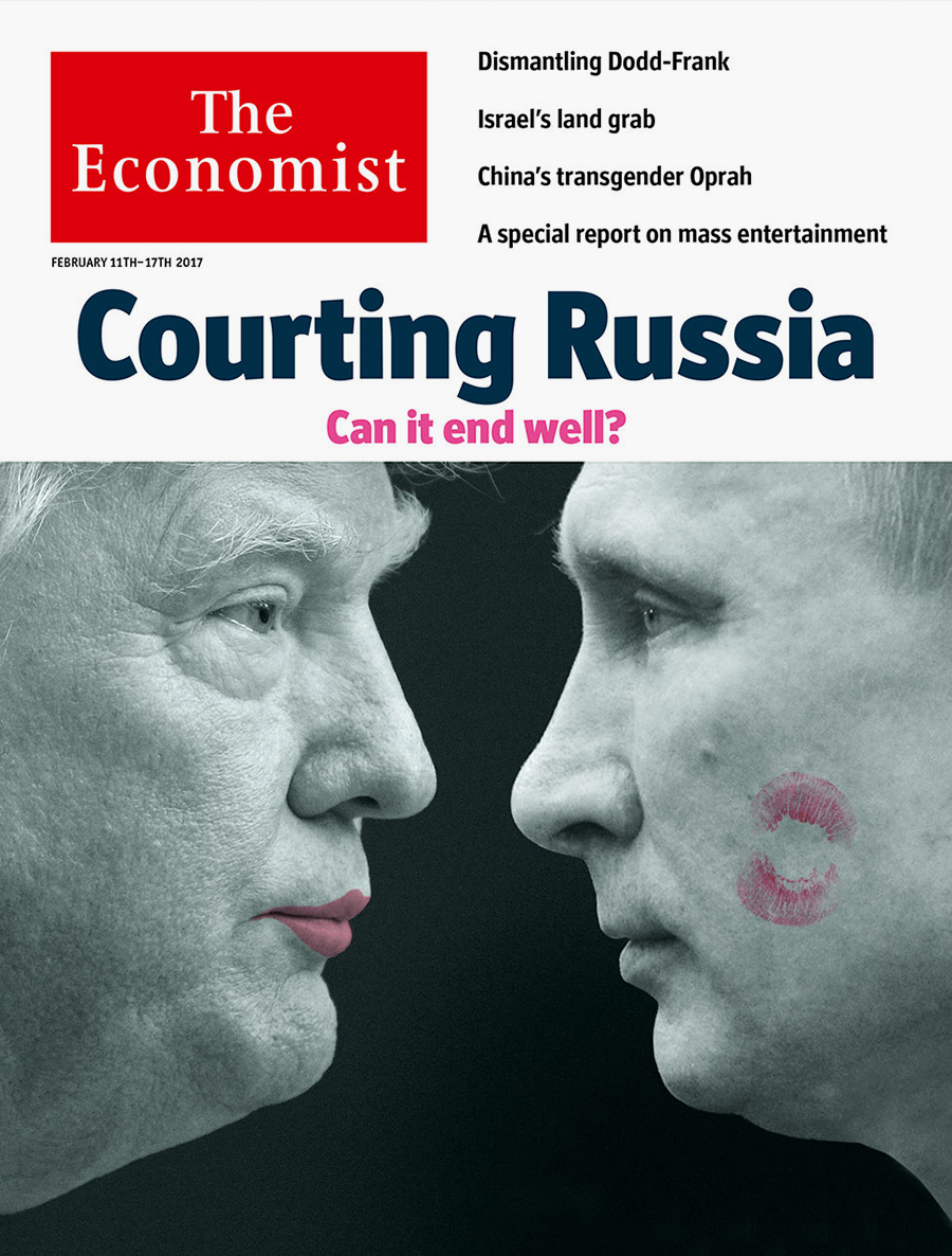 «Вторые половинки»: Путин и Трамп на обложках мировых СМИ