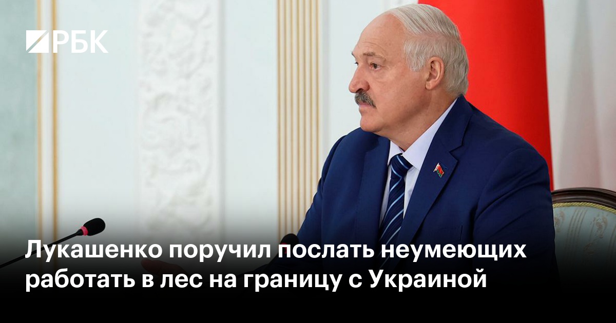 Лукашенко поручил послать неумеющих работать в лес на границу с Украиной
