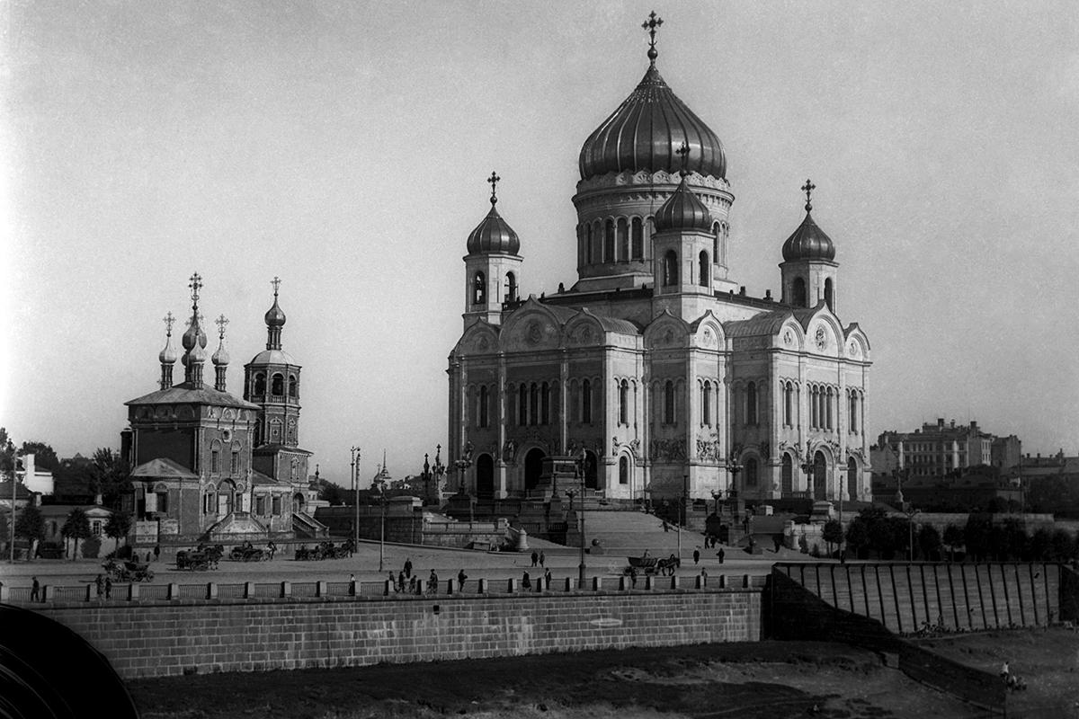 Кафедральный собор Русской православной церкви храм Христа Спасителя в Москве.&nbsp;1925 год&nbsp;