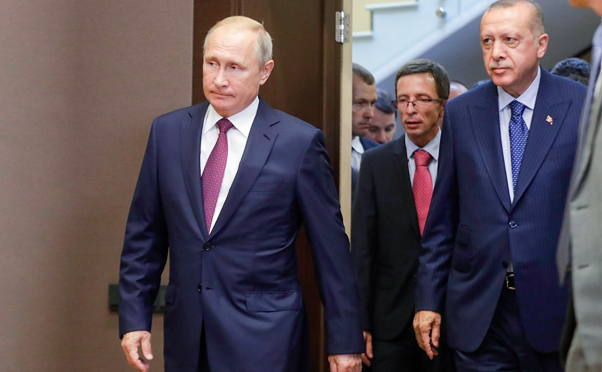 Владимир Путин и Реджеп Тайип Эрдоган (слева направо)