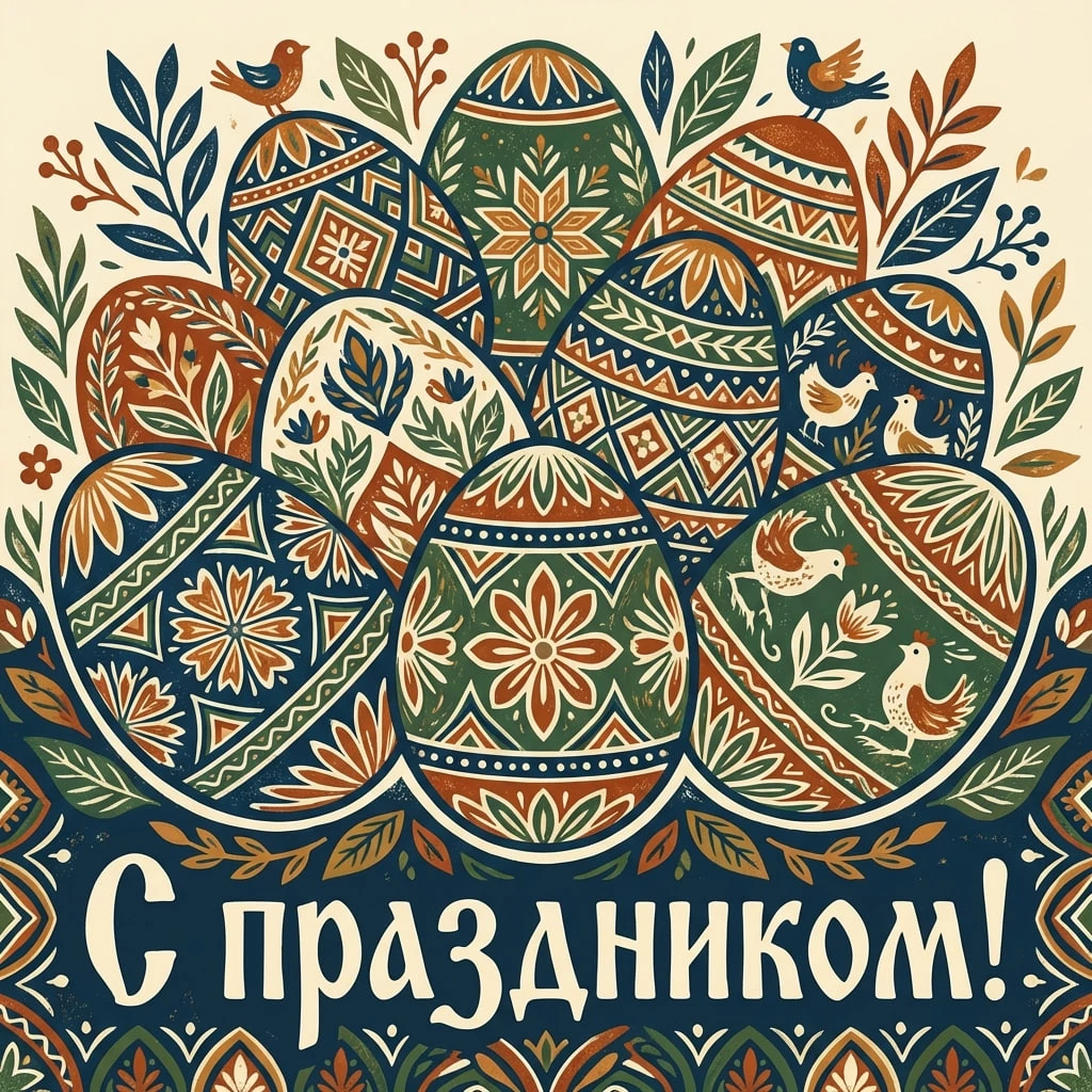 Открытки с Пасхой-2026 для родных и близких