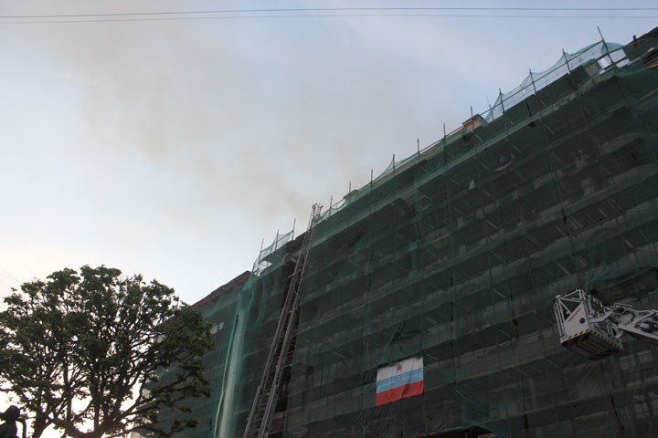 Пожар в Технологическом институте в Петербурге