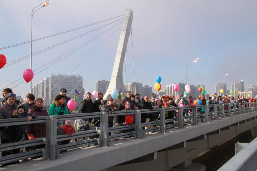 Церемония открытия моста через Дудергофский канал, 1 мая 2016 года