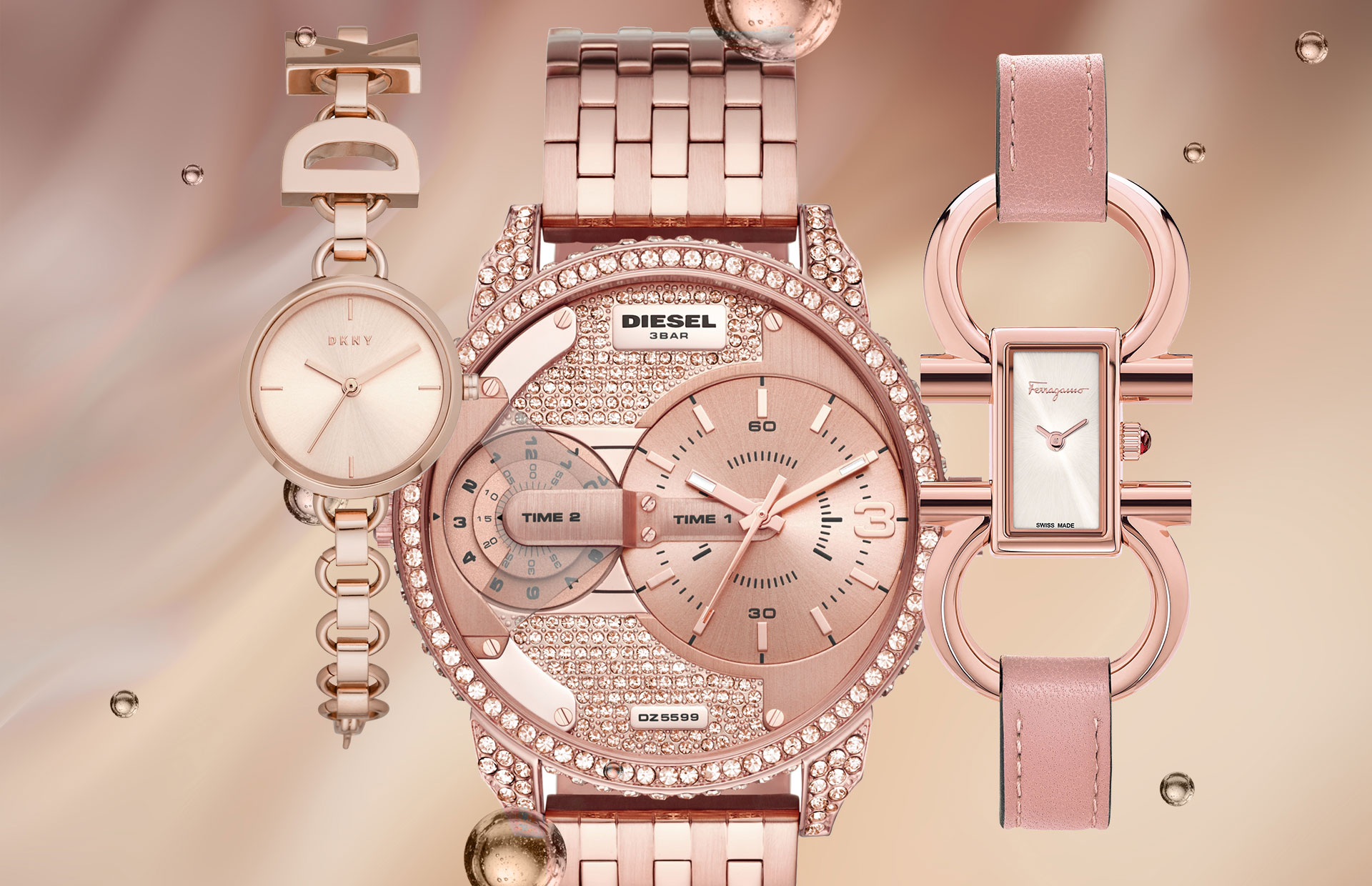 Роза, пудра и пастель: выбираем розовые часы от модных брендов