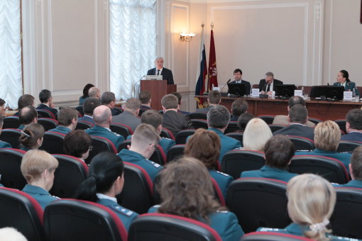 Заседание расширенной коллегии УФНС по Петербургу (подведение итогов работы налоговых органов города в 2015 году)