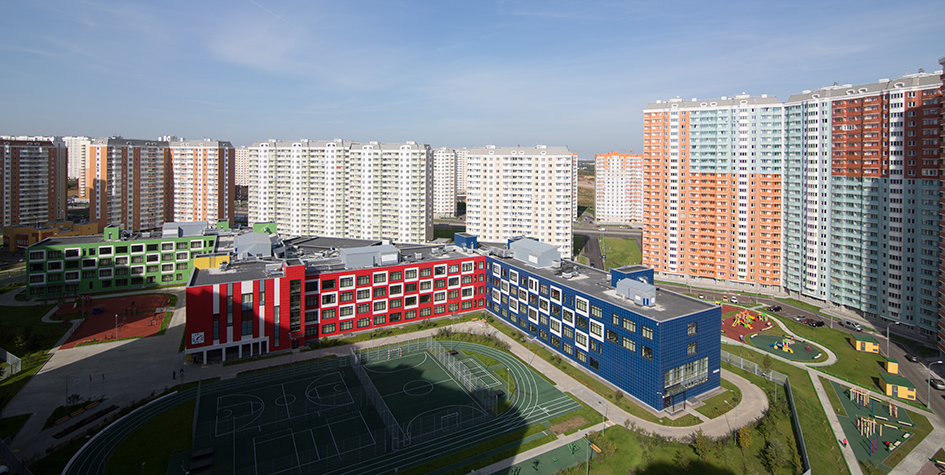 Вид на жилой комплекс в Некрасовке