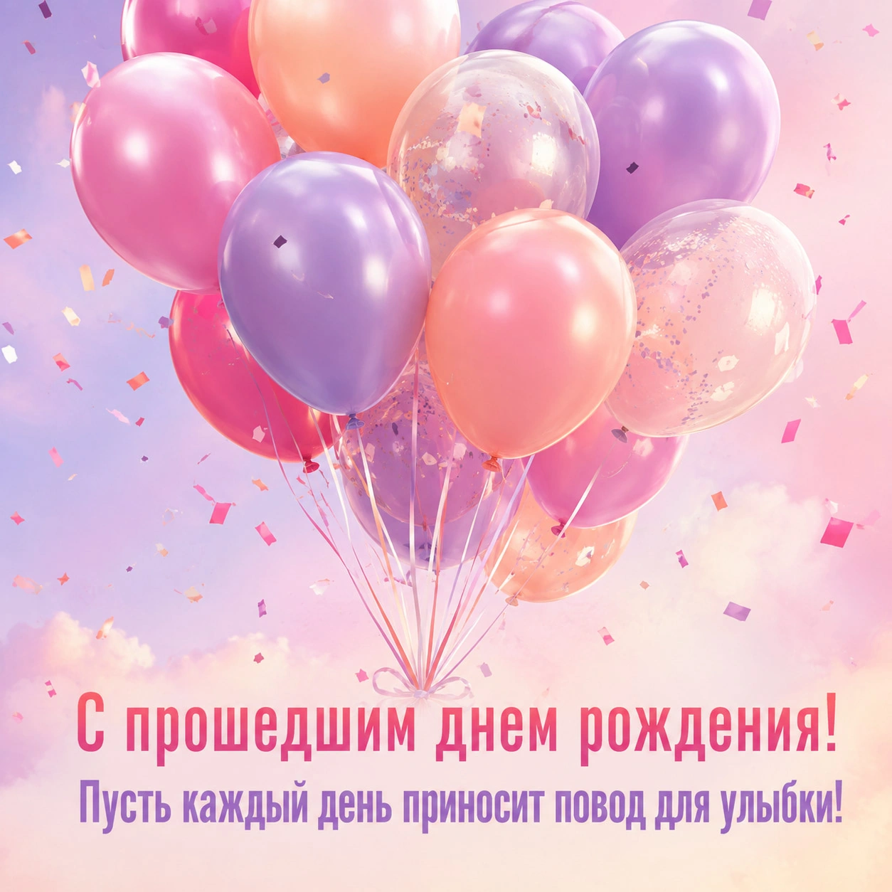 Красивая открытка с прошедшим днем рождения