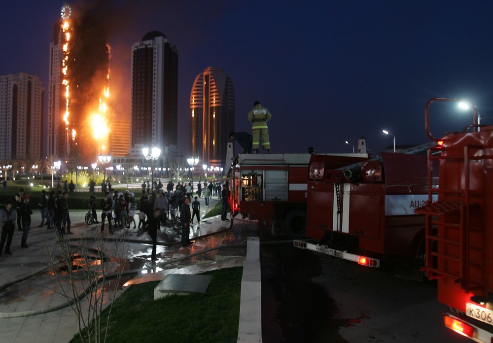 Пожар в "Грозном-Сити"