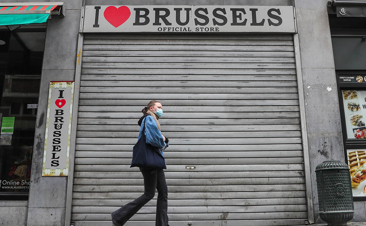 Закрытый магазин в Брюсселе