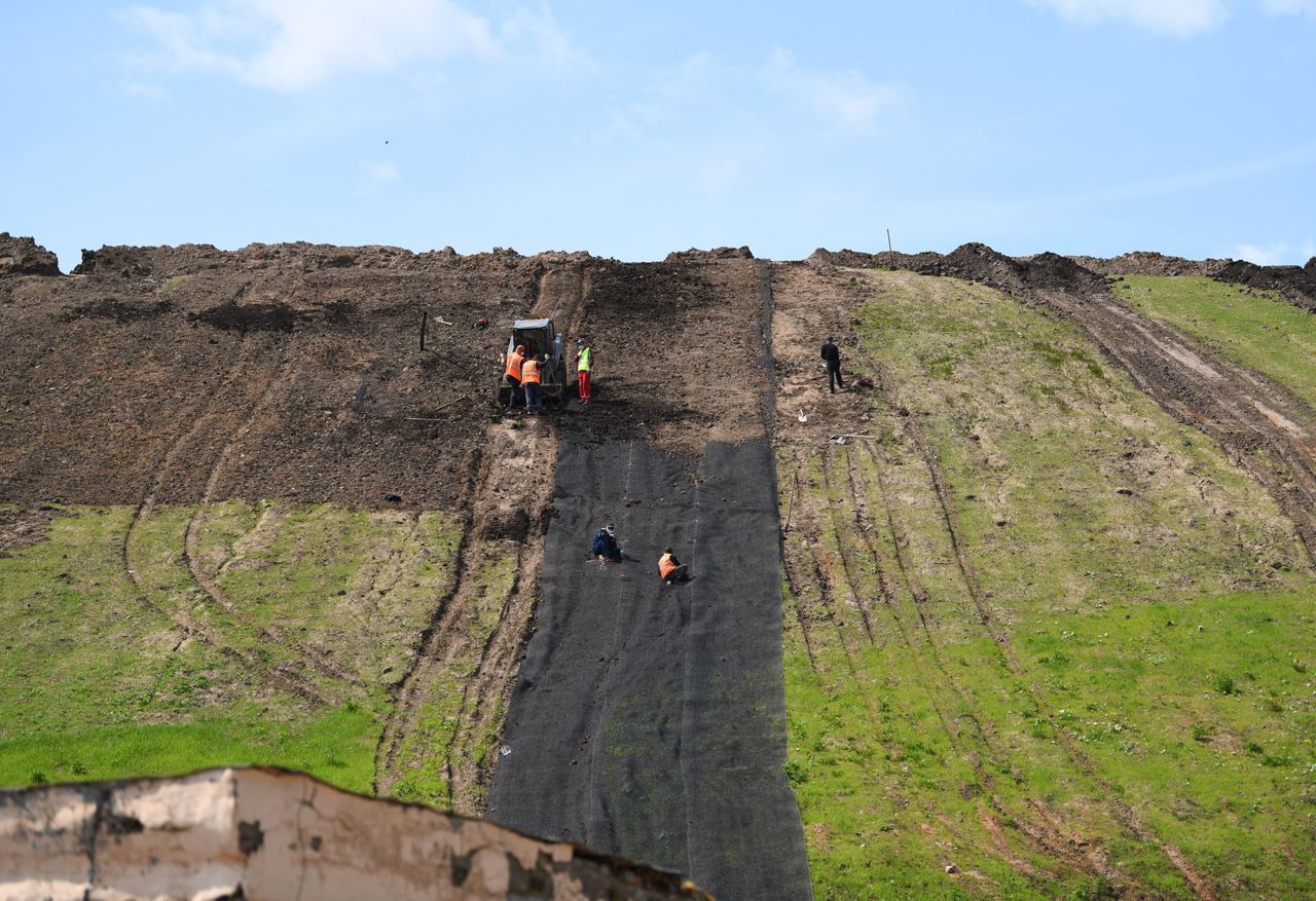 Работы по рекультивации Самосыровской свалки в 2020 году