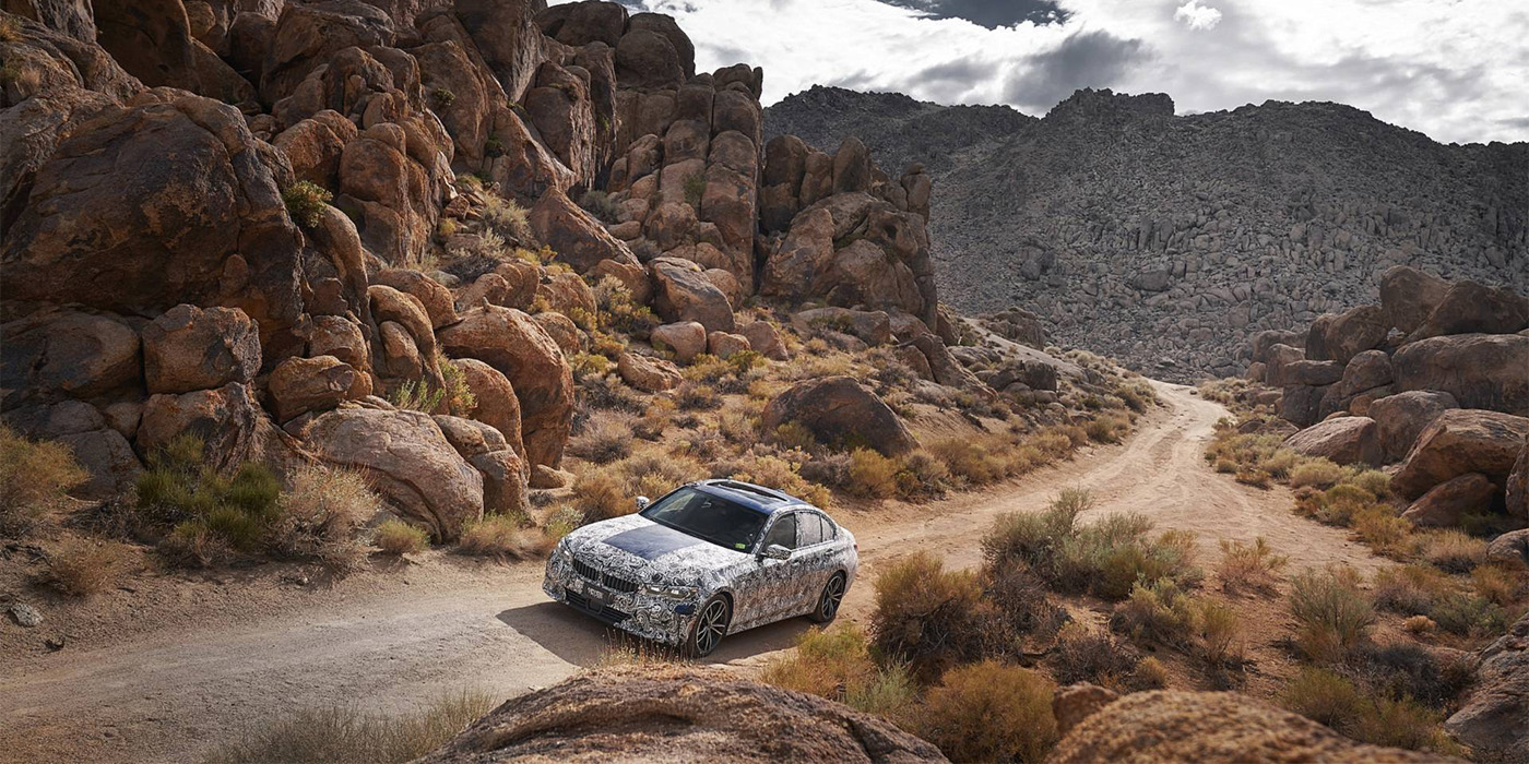 BMW показала испытания новой 3-Series в Долине Смерти