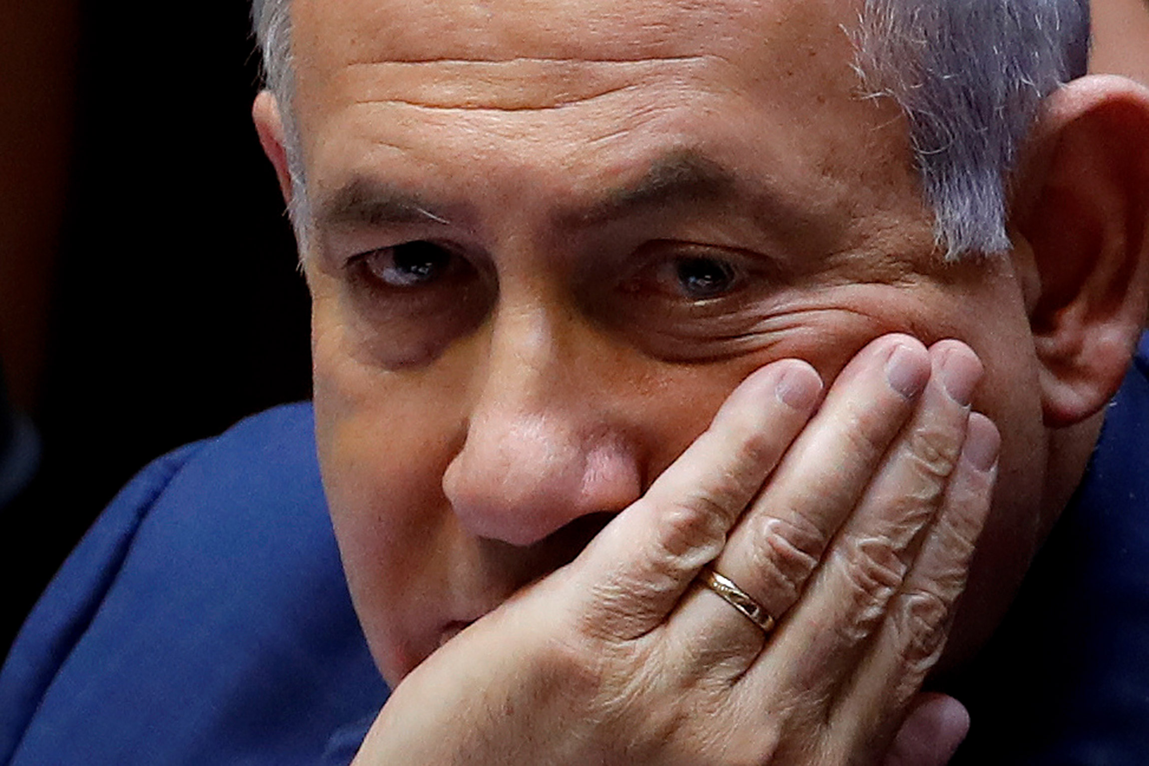 Премьер-министр Израиля Биньямин Нетаньяху на заседании кнессета, 30 мая 2019 года. Иерусалим, Израиль
