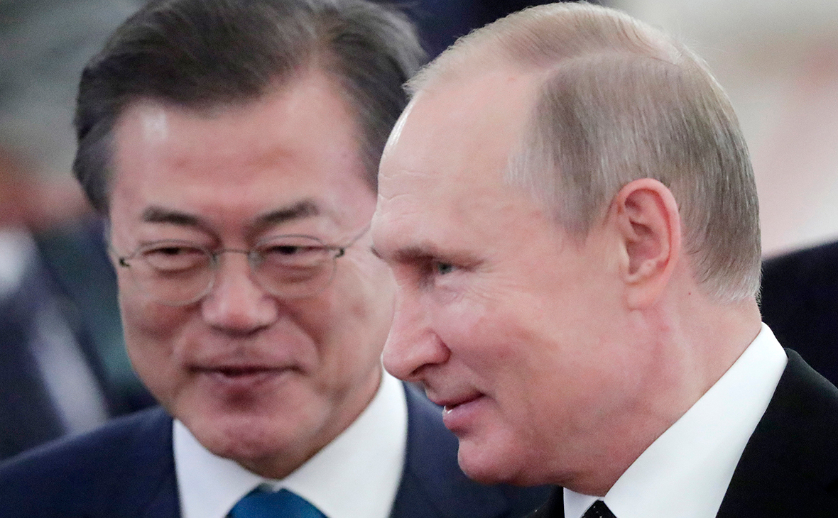 Мун Чжэ Ин и Владимир Путин