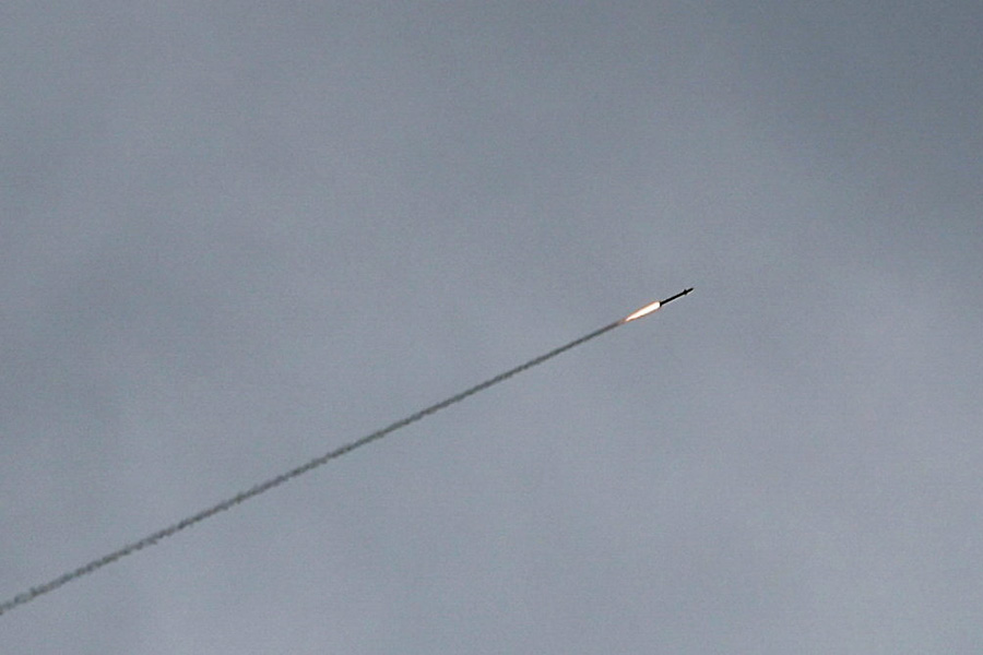 Кадры работы системы противовоздушной обороны Израиля.