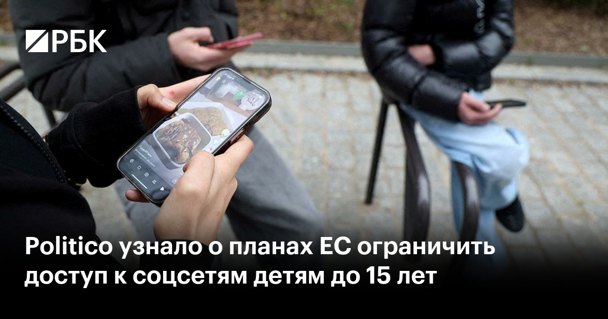 Politico узнало о планах ЕС ограничить доступ к соцсетям детям до 15 лет