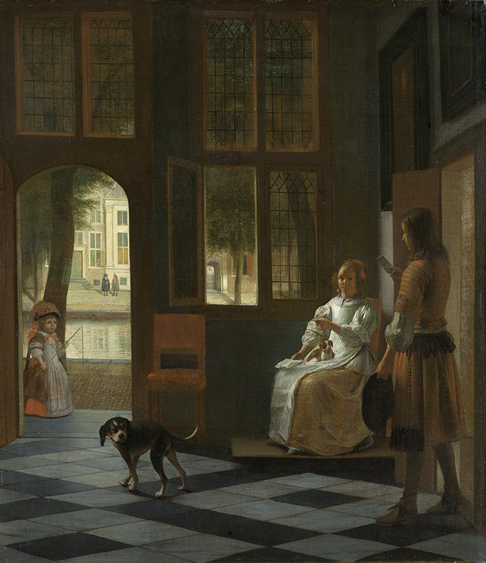 Картина голландского живописца Питера де Хоха&nbsp;&laquo;Мужчина вручает письмо женщине в прихожей&raquo;


