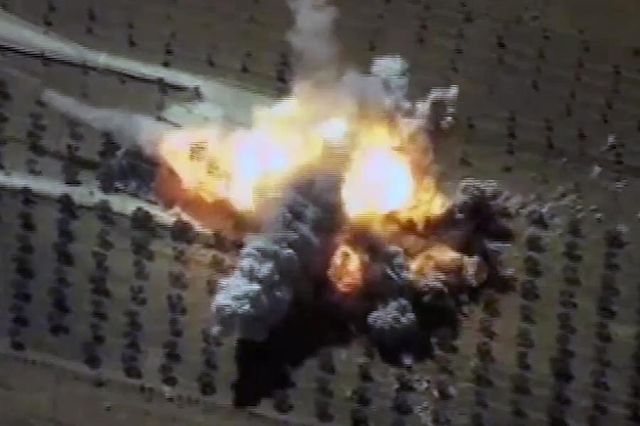 Удар крылатыми ракетами &laquo;Калибр&raquo; по объектам ИГ (&laquo;Исламского государства&raquo;,&nbsp;организация признана террористической и запрещена в России)&nbsp;в Сирии