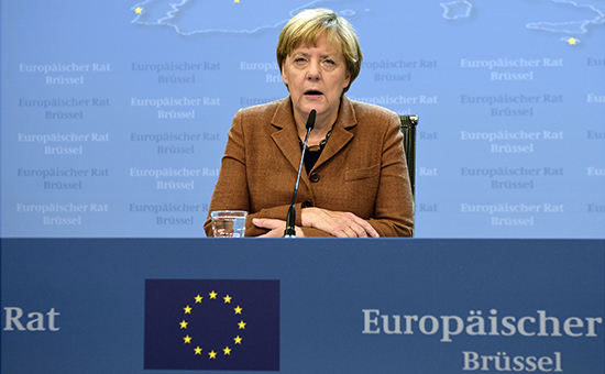 Канцлер Германии Ангела Меркель на саммите в Брюсселе&nbsp;