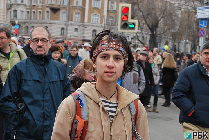 "Марш мира" в Москве против военного вмешательства России в Крыму