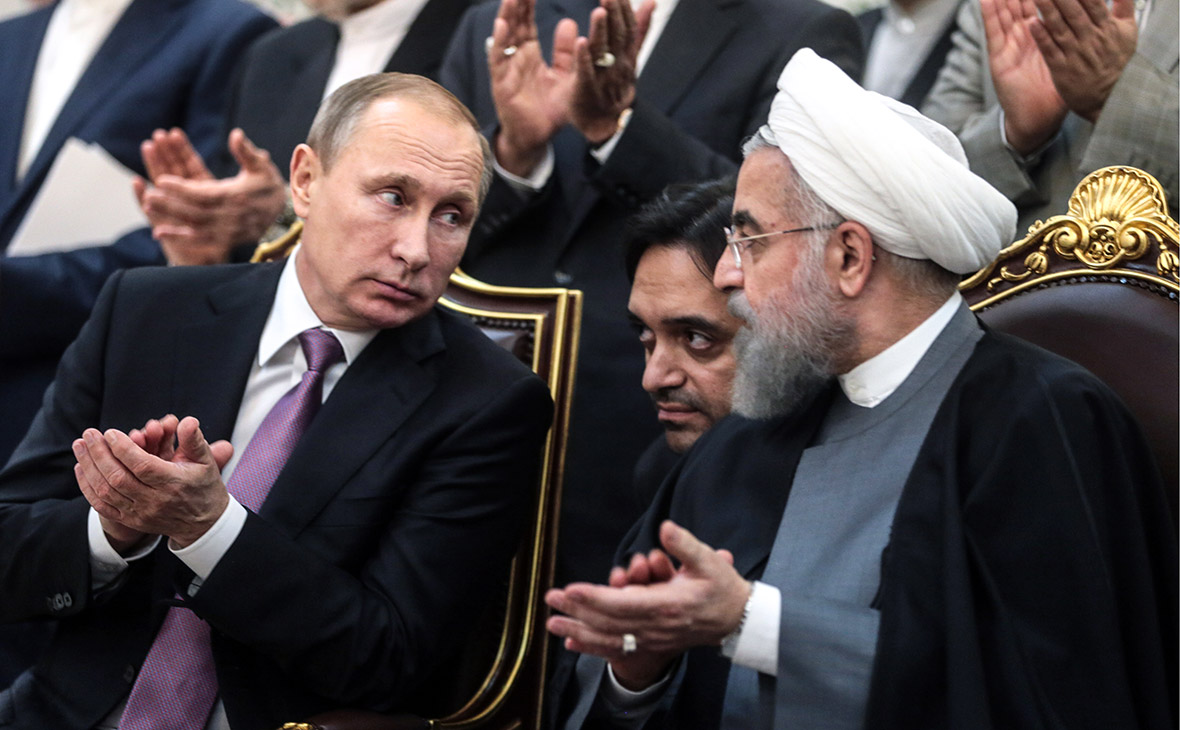 Владимир Путин и&nbsp; Хасан Рухани. 2015 год