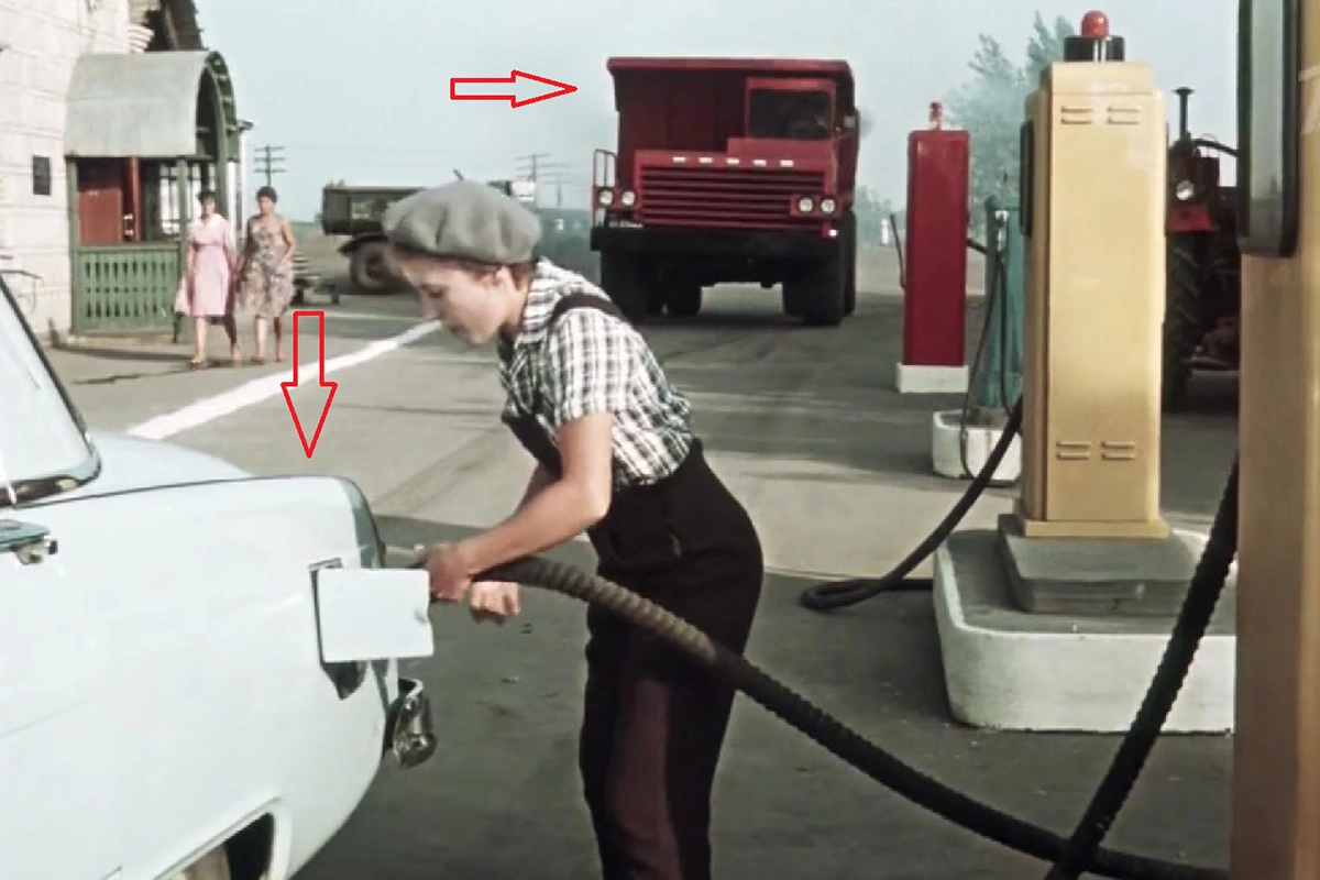 Кадр из фильма «Королева бензоколонки», 1962 год