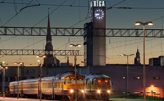 Рижский центральный железнодорожный вокзал. Рига, Латвия. Архивное фото
