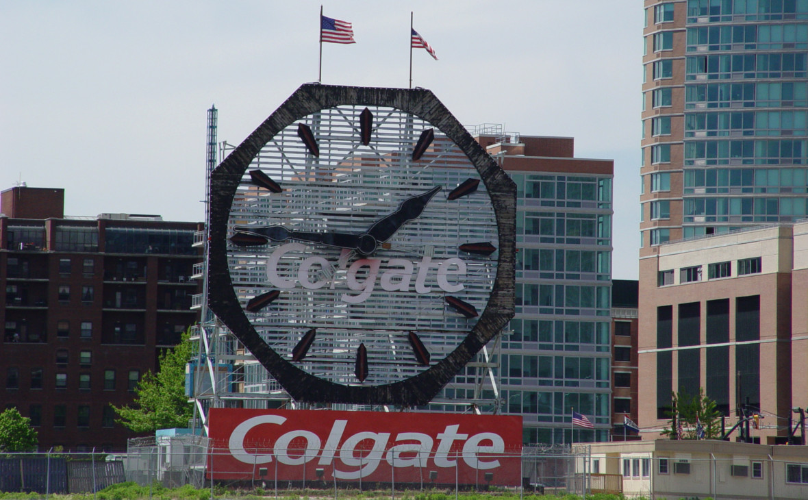 Часы Colgate в городе Джерси-Сити, штат Нью-Джерси, США