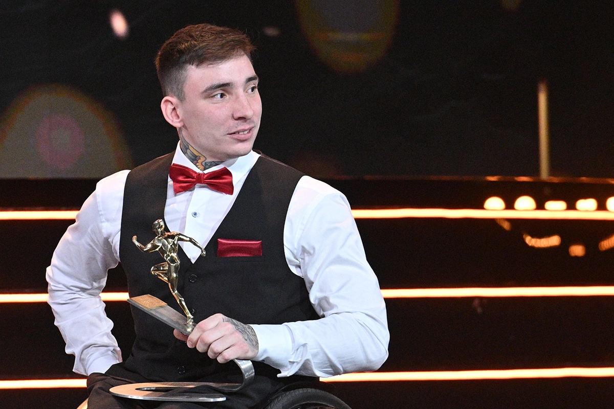 Иван Голубков на церемонии награждения лауреатов Национальной спортивной премии — 2022 во Дворце гимнастики Ирины Винер-Усмановой в Москве