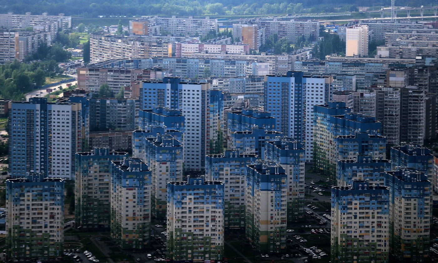 Нижний Новгород, вид на&nbsp;новостройки микрорайона Мещерское озеро в&nbsp;Заречной части города