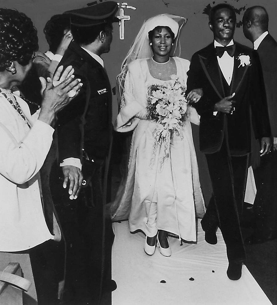 Франклин была замужем дважды. Первый брак в конце 1960-х продержался меньше года. На снимке 1978 года &mdash; свадьба Ареты Франклин и актера Глинна Тёрмена. Этот брак закончился разводом в 1984 году
