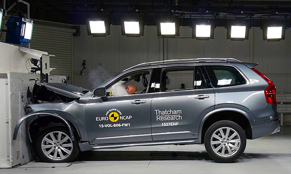 Volvo XC90 набрал рекордное количество баллов в краш-тестах Euro NCAP