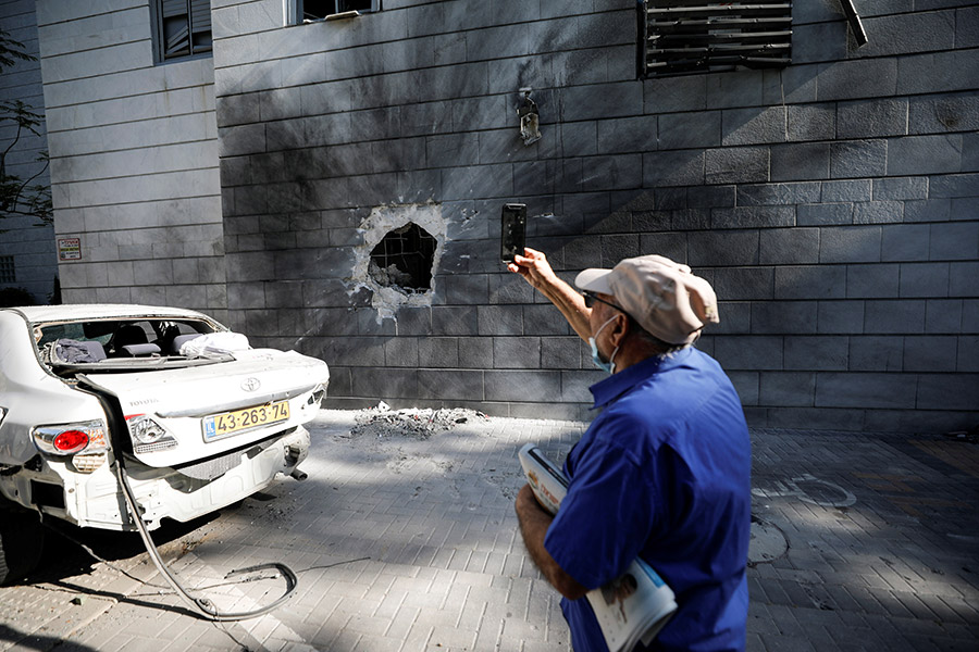 Последствия ракетного удара в Ашкелоне, Израиль, 14 мая