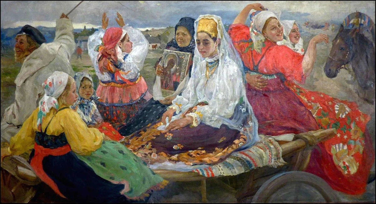 Картина Александра Бучкури «Свадебный поезд». 1912 год..  