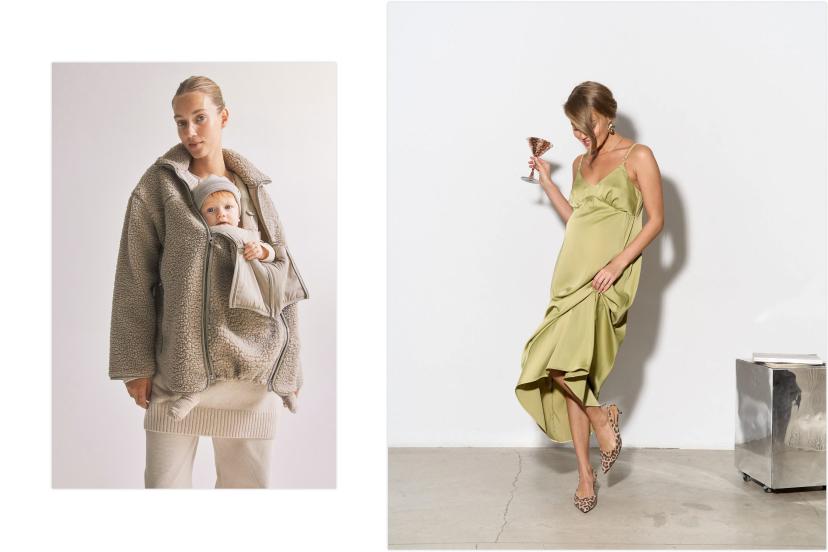 Слева: H&M, линия Maternity. Справа: Kapusta Fashion, линия для беременных