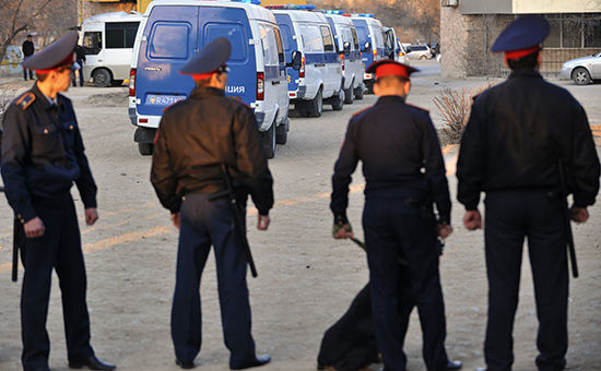 Сотрудники полиции в Казахстане


