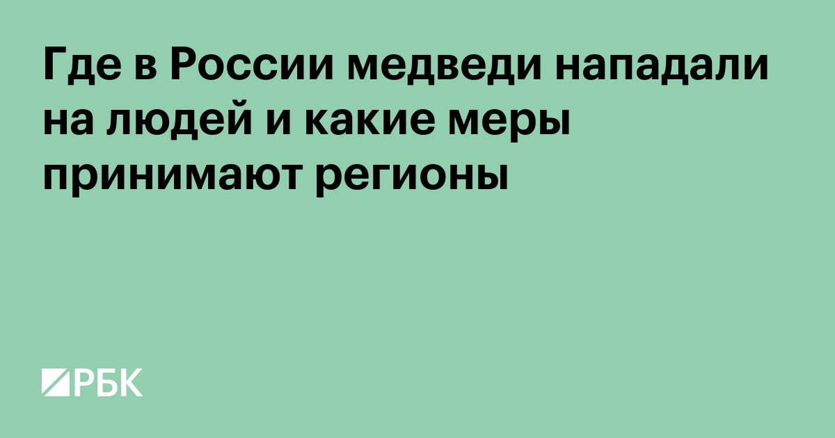 Нападения медведей на людей в России в 2026-м: карта и последние случаи