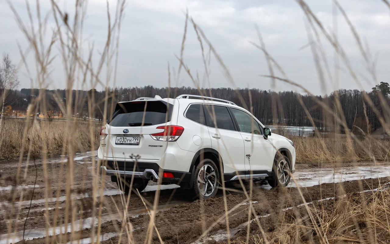 Шины размерности 225/55 R18 легко проглатывают не только мелкие неровности, но и серьезные ухабы. По проселку можно мчать, не сбавляя