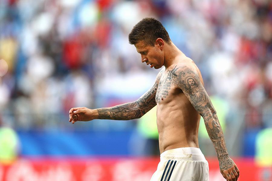 Фёдор Смолов&nbsp;в Самаре,&nbsp;25 июня 2018 года